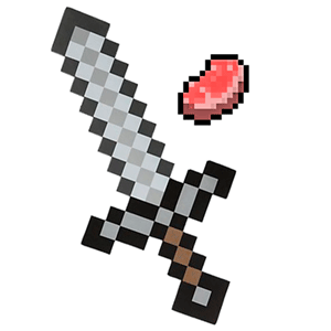 Espada y Chuleta de Espuma Minecraft