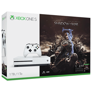 Pack Xbox One 1 tb la tierra media sombras de guerra consola 1tb blanco game pass 1m call of duty wwii microsoft