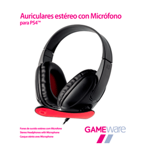 Auriculares Negros Estéreo con Micrófono GAMEware