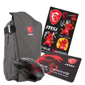 MSI Loot Mochila/Raton/Alfombrilla/Set Pegatinas MSI Loot Mochila/Raton/Alfombrilla/Set Pegatinas