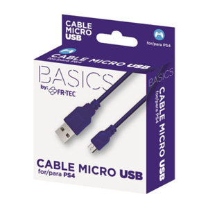 Cable Carga MicroUSB 3m FR-Tec Azul para Playstation 4 en GAME.es