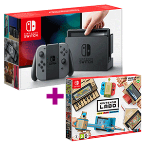 Pack Nintendo Switch Gris + Nintendo Labo Kit Variado Toy-Con 1