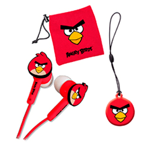 Auriculares Boton Rojos Angry Birds
