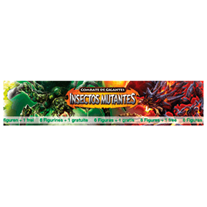 Pack 6+1 Figuras Combate Giants:Insectos Mutantes