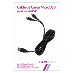 Cable Carga MicroUSB para 2 Mandos GAMEware
