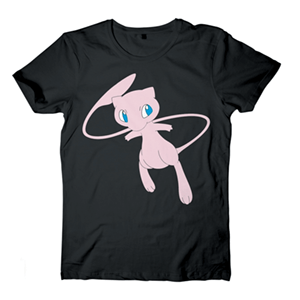 Camiseta Negra Pokemon: Mew Talla L