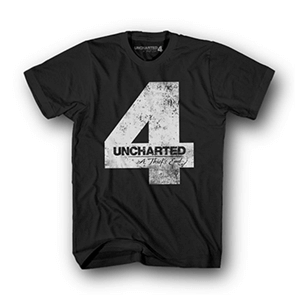 Camiseta Uncharted 4 Negra Four Talla XL