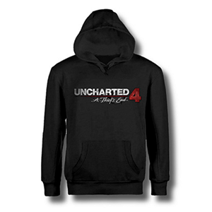 Sudadera Uncharted 4 Negra Logo Talla L