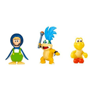 Pack de 3 Figuras 2cms Nintendo: Koopa, Penguin Luigi y Red Koopa