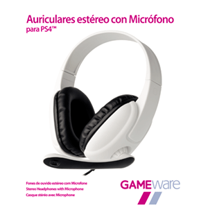 Auriculares Blancos Estéreo con Micrófono GAMEware - Auriculares Gaming