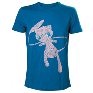 Camiseta Azul Pokemon: Mew Talla M