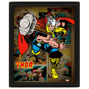 Cuadro 3D Marvel: Thor Retro