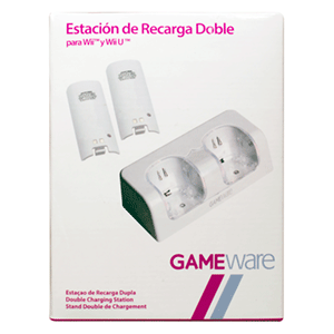 Estación Blanca de Recarga Doble GAMEware
