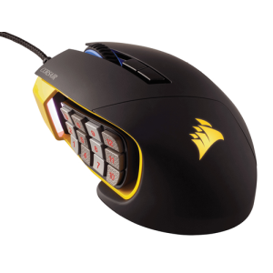 CORSAIR Scimitar Pro RGB Amarillo 16000 DPI - Ratón Gaming