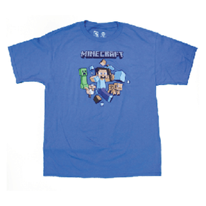 Camiseta Minecraft Runaway Azul Talla  M