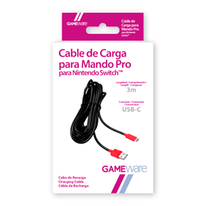 Cable de Carga USB-C para Mando Pro Nintendo Switch GAMEware