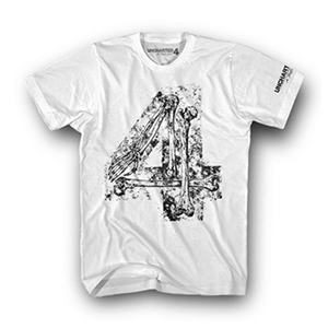 Camiseta Uncharted 4 Blanca Bones Four Talla S