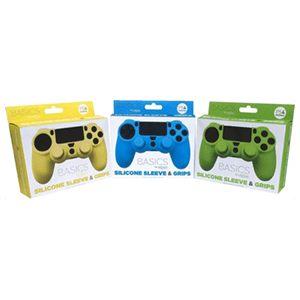Funda Silicona Azul + Grips Mando PS4