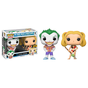 Pack de 2 Figuras POP DC: Beach Joker & Harley Ed. Limitada