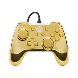 Controller con Cable PowerA Chrome Gold Mario -Licencia oficial-