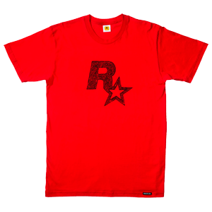 Camiseta Roja Red Dead Redemption Logo Talla XXL