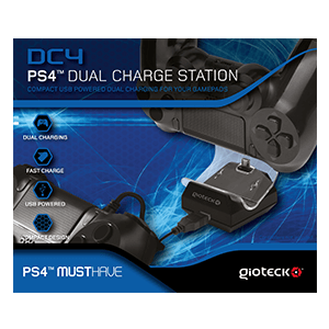 Cargador Dual Mandos DC4 Gioteck (REACONDICIONADO) <NO USAR>