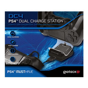 Cargador Dual Mandos DC4 Gioteck (REACONDICIONADO) <NO USAR>