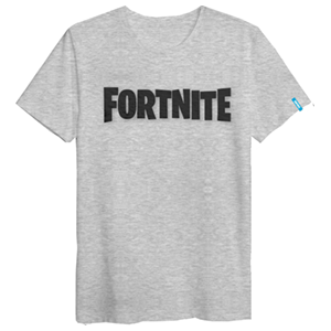 Camiseta Logo Gris Fortnite L