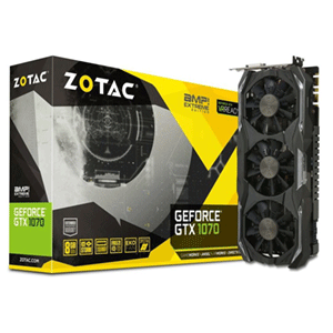 ZOTAC GeForce GTX 1070 OC AMP! Extreme Core Edition 8GB GDDR5 - Tarjeta Gráfica Gaming