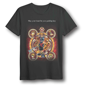 Camiseta Kingdom Hearts Negra Guiding Key Talla XL