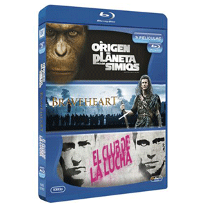 Pack Origen Planeta Simios+Braveheart+Club Lucha