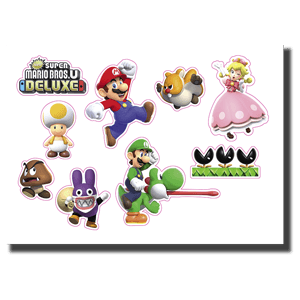 New Super Mario Bros U Deluxe - Set de pegatinas New Super Mario Bros U Deluxe - Set de pegatinas