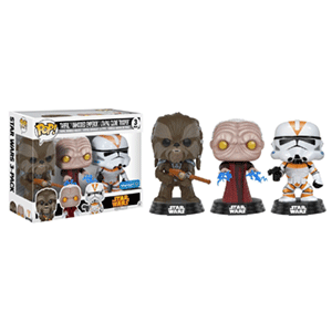 Pack de 3 Figuras POP Star Wars: Tarfful, Emperador y Utapau Trooper Ed. Limitada