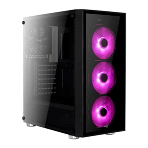 Aerocool Quartz Negra - RGB - Cristal Templado - ATX Mid Tower