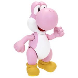 Figura Nintendo 10cm: Yoshi Rosa con Moneda