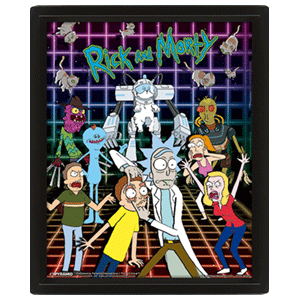 Cuadro 3D Rick y Morty: Personajes