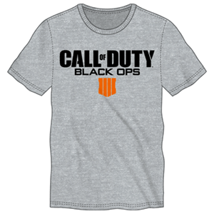 Camiseta CoD: Black Ops 4 Gris Logo Talla XXL