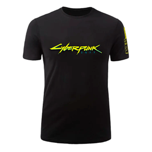 Camiseta Cyberpunk 2077 Negra Talla S para Merchandising en GAME.es