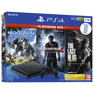 Playstation 4 1Tb + Horizon Zero Dawn + The Last of Us + Uncharted 4
