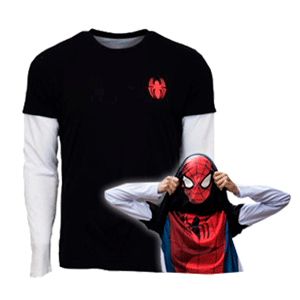 Camiseta Reversible Marvel Spider-Man Talla XL