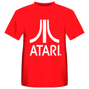 Camiseta Atari Retro Roja: Logo Atari Blanco Talla M