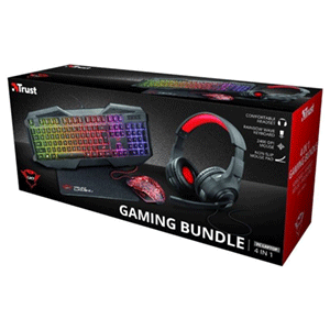 Trust GXT1180RW Teclado + Raton + Alfombrilla + Auriculares 4in1 - Pack Periféricos
