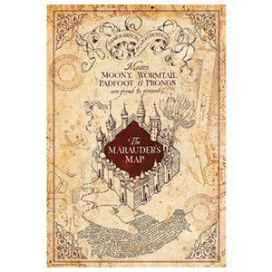 Poster Harry Potter Mapa del Merodeador para Merchandising en GAME.es