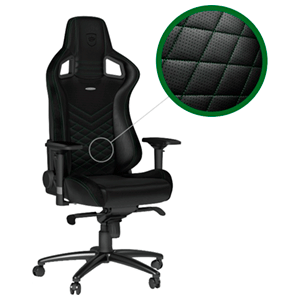 noblechairs EPIC Negro-Verde - Silla Gaming