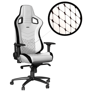 noblechairs EPIC Blanco-Negro - Silla Gaming