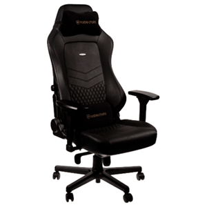 noblechairs HERO  Real Leather Negro-Negro - Silla Gaming