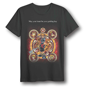 Camiseta Kingdom Hearts Negra Guiding Key Talla M