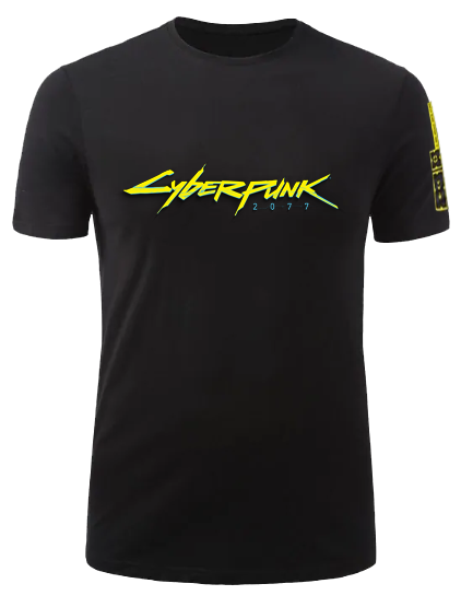 Camiseta Cyberpunk 2077 Negra Talla L (REACONDICIONADO)