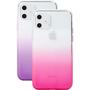Pack 2 Carcasas Rosa Degradado + Morado Degradado Iphone 11