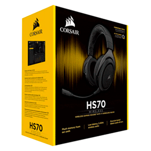 Corsair HS70 Pro Wireless Carbon PC-PS4-PS5 - Auriculares Gaming Inalámbricos